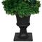 4.5ft. Pre-Lit Artificial Cedar Double Spiral Topiary Tree in Urn Style Pot, Clear Lights